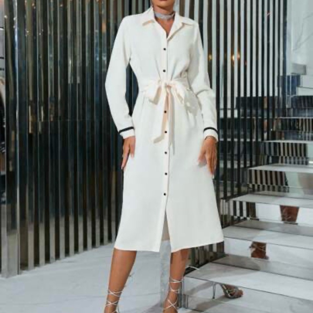 Zara Cream Garment with Black Accents - Picture 3 of 9